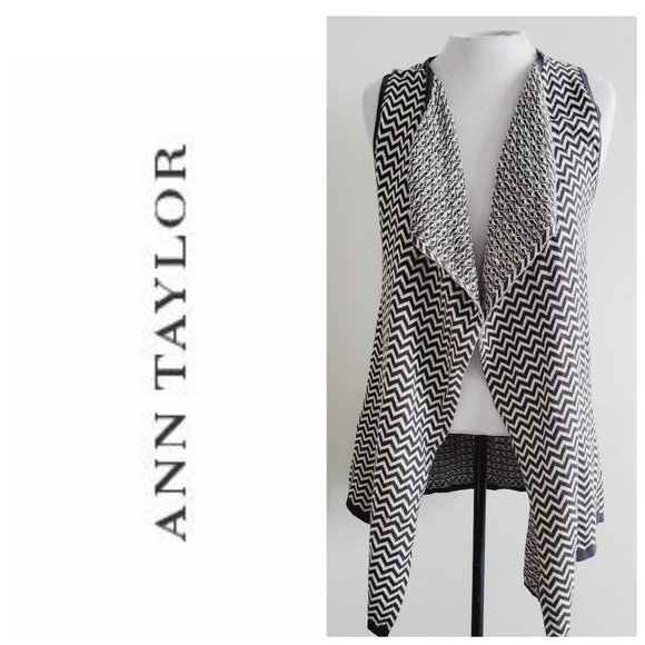 Ann Taylor Jackets & Blazers - ANN TAYLOR 100% Cotton Draped Vest
